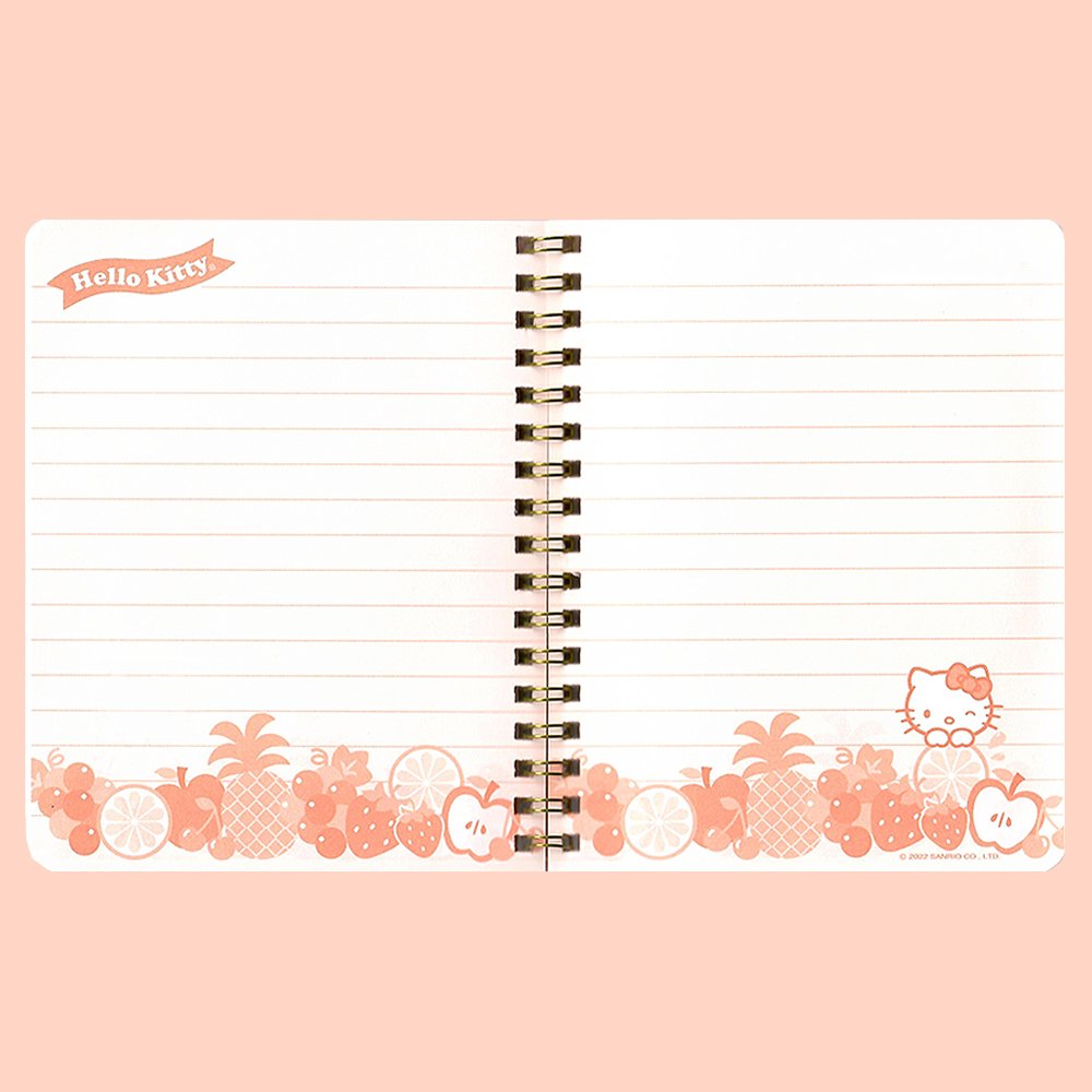 Hello Kitty Mini Spiral Notebook : Fruits
